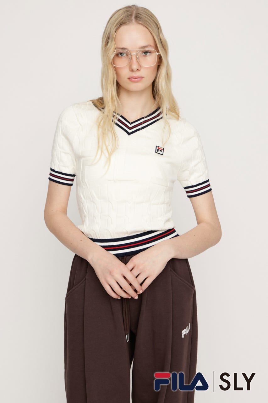 FILA x SLY CABLE KNIT トップス IVOY FREE