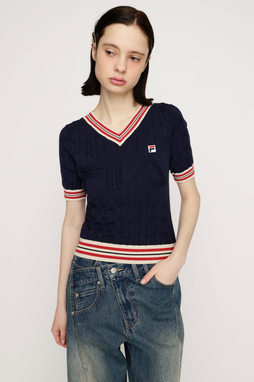 FILA x SLY CABLE KNIT トップス NVY FREE