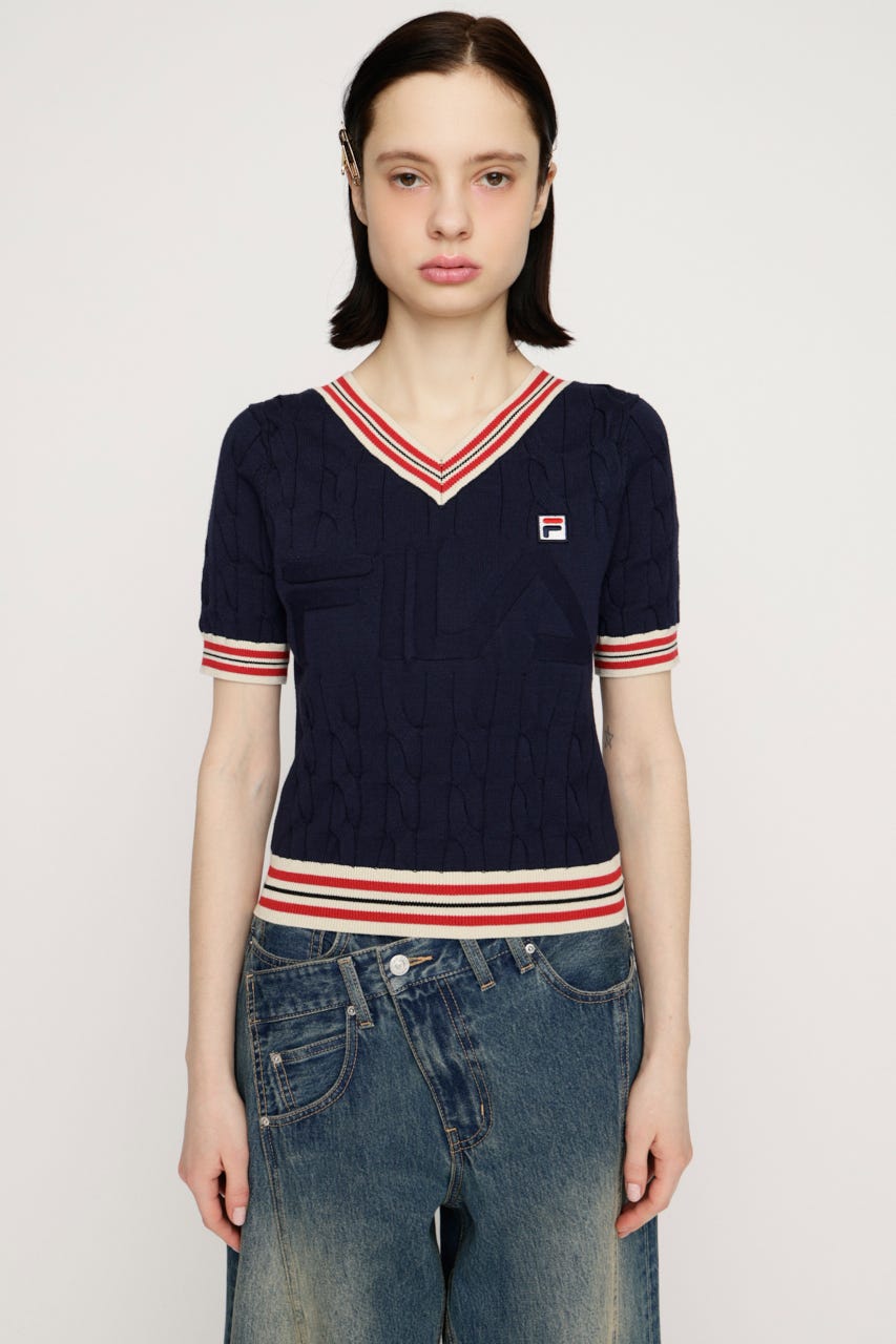 FILA x SLY CABLE KNIT トップス NVY FREE