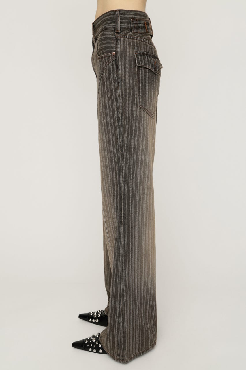 【SNSで話題！】L／W STRIPE STRAIGHT パンツ M/KHA 2