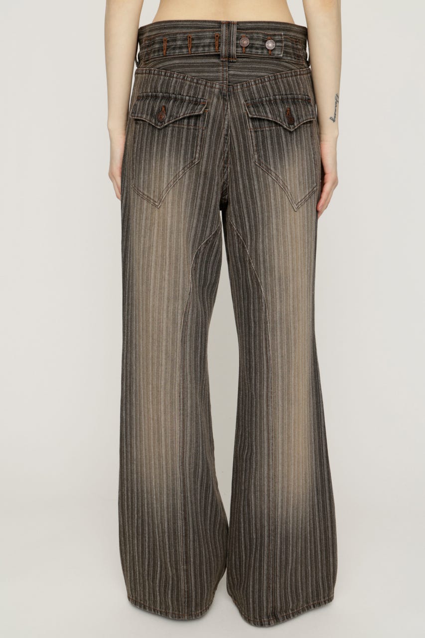 【SNSで話題！】L／W STRIPE STRAIGHT パンツ M/KHA 2