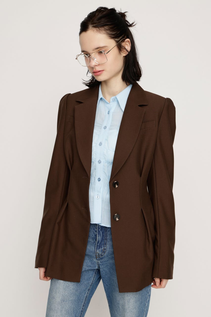 WAIST TUCK TAILOR ジャケット BRN FREE