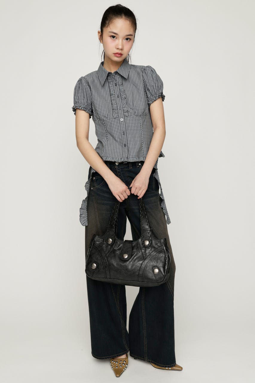 CHECK FRILL SH ブラウス Multi_1 FREE