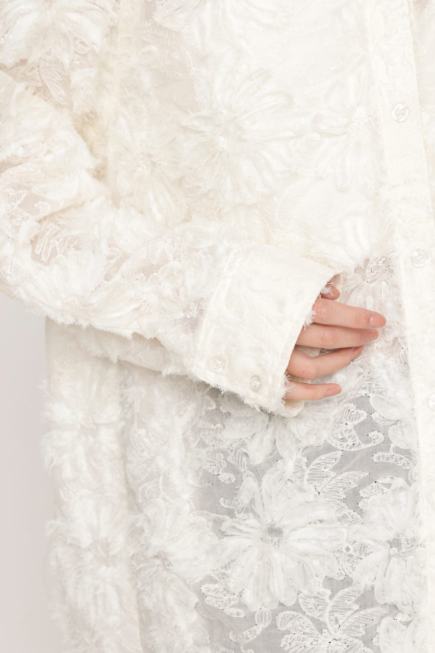 LOOSE LACE シャツ IVOY FREE