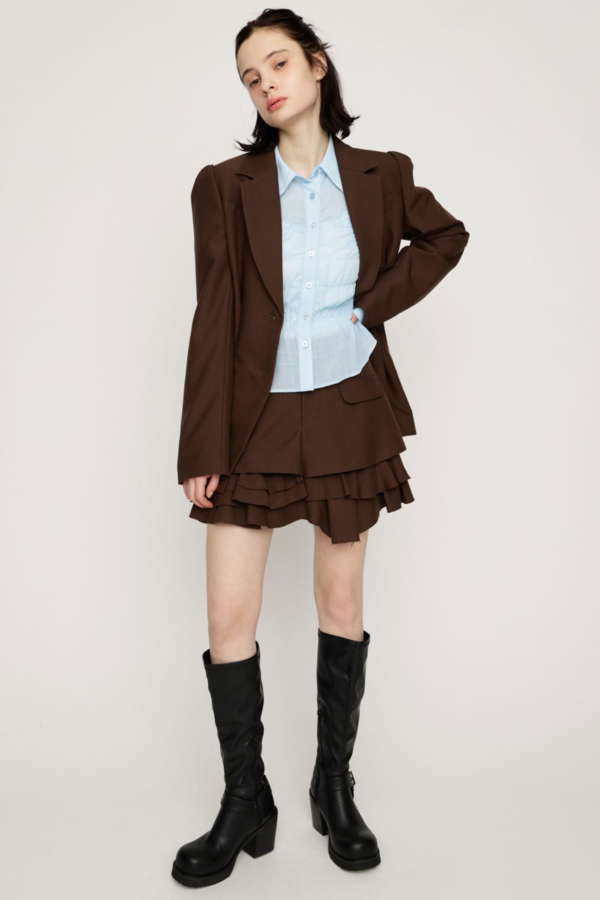 LAYERED FRILL スコート BRN 1