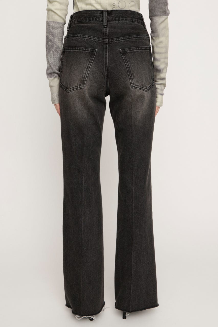 【LIMITED ITEM】J／W SEMI FLARE DENIM パンツ BLK 2