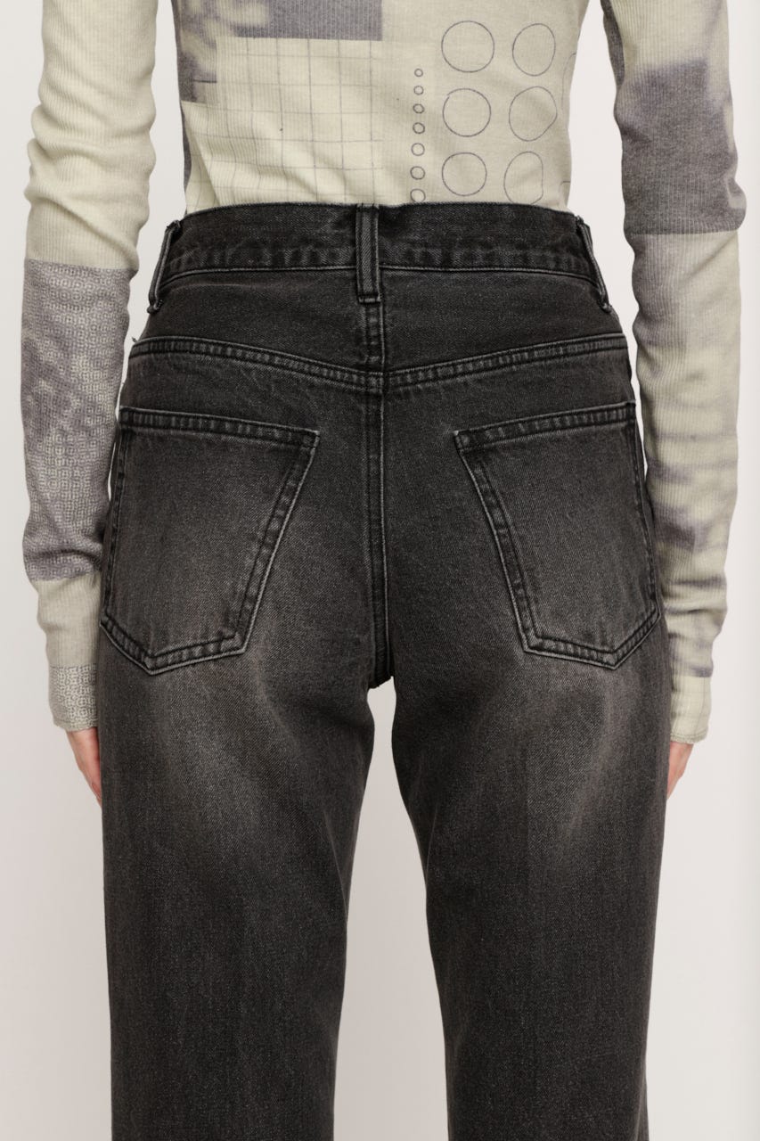 【LIMITED ITEM】J／W SEMI FLARE DENIM パンツ BLK 2