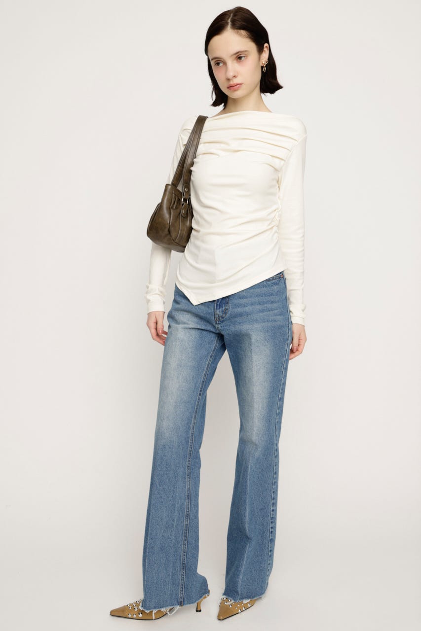 【LIMITED ITEM】J／W SEMI FLARE DENIM パンツ BLU 0