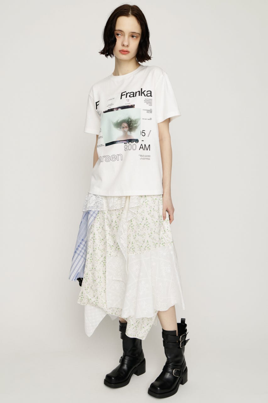 REMAKE COTTON LACE スカート M/WHT FREE