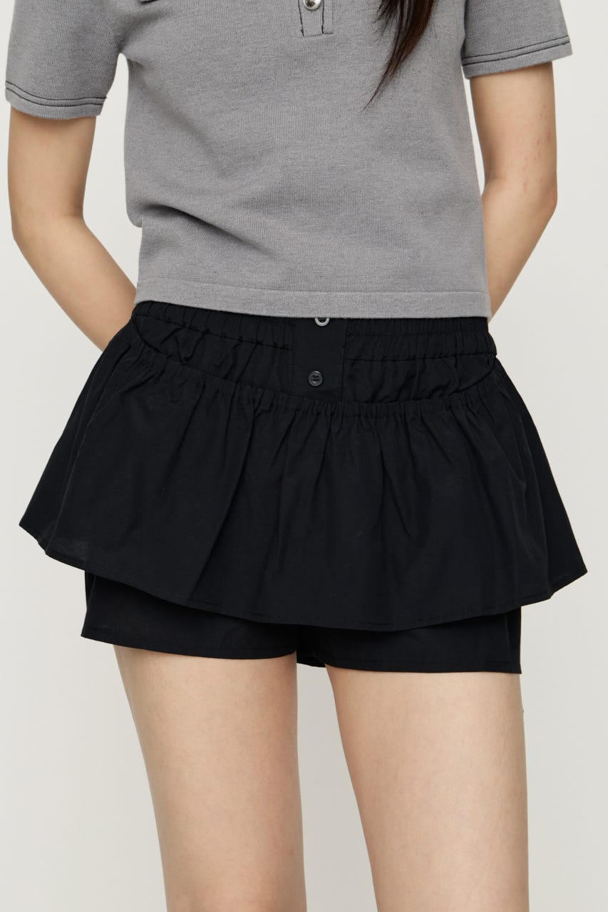 CHECK LAYERED ショートパンツ BLK 1