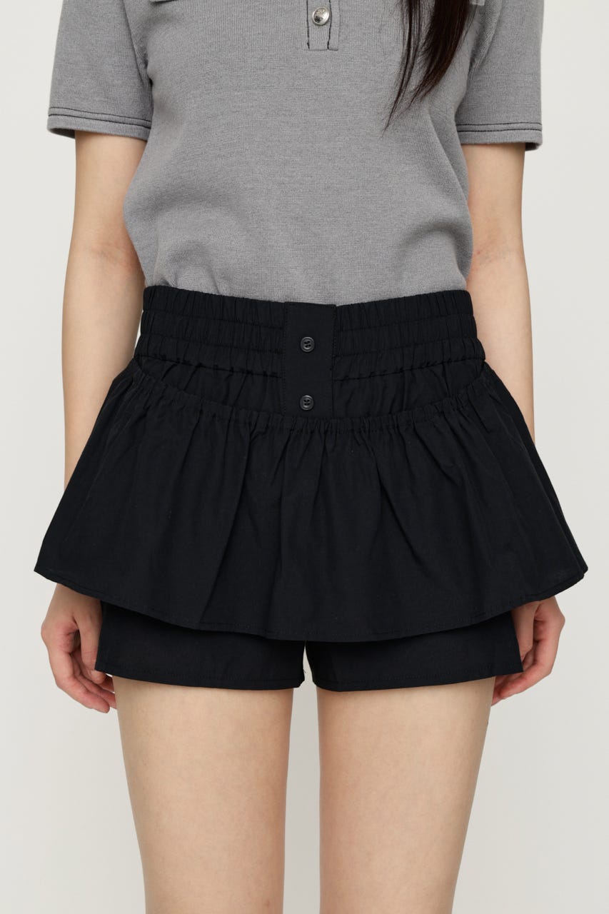 CHECK LAYERED ショートパンツ BLK 1