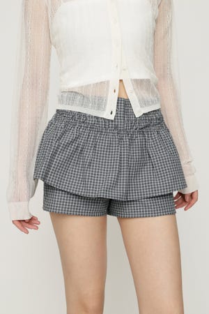 CHECK LAYERED ショートパンツ