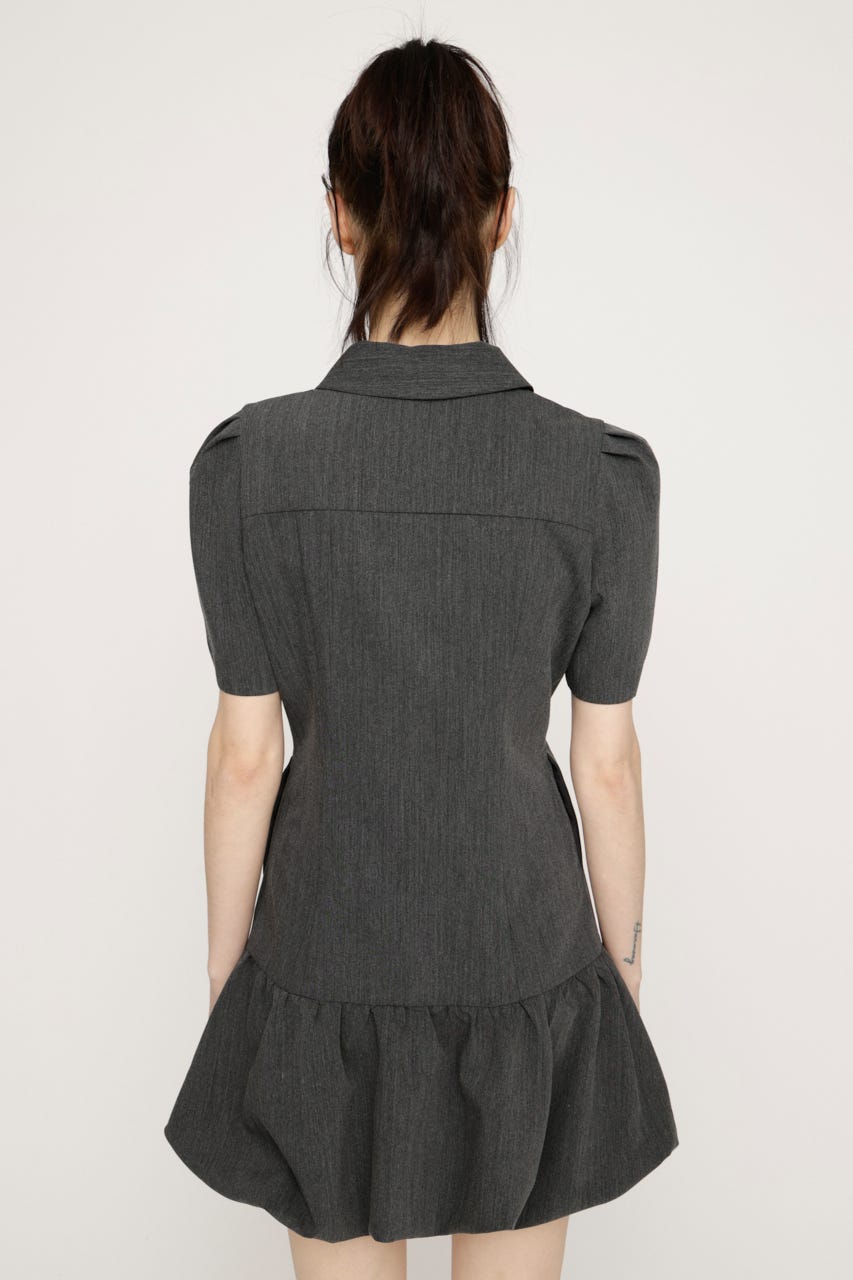 DOUBLE BUTTON BALLON ショートワンピース T.GRY 1