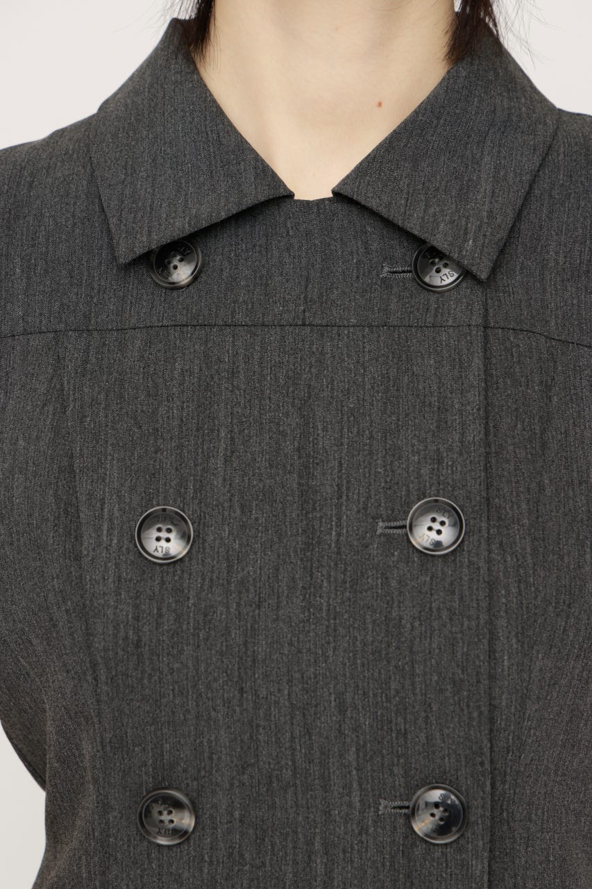 DOUBLE BUTTON BALLON ショートワンピース T.GRY 1