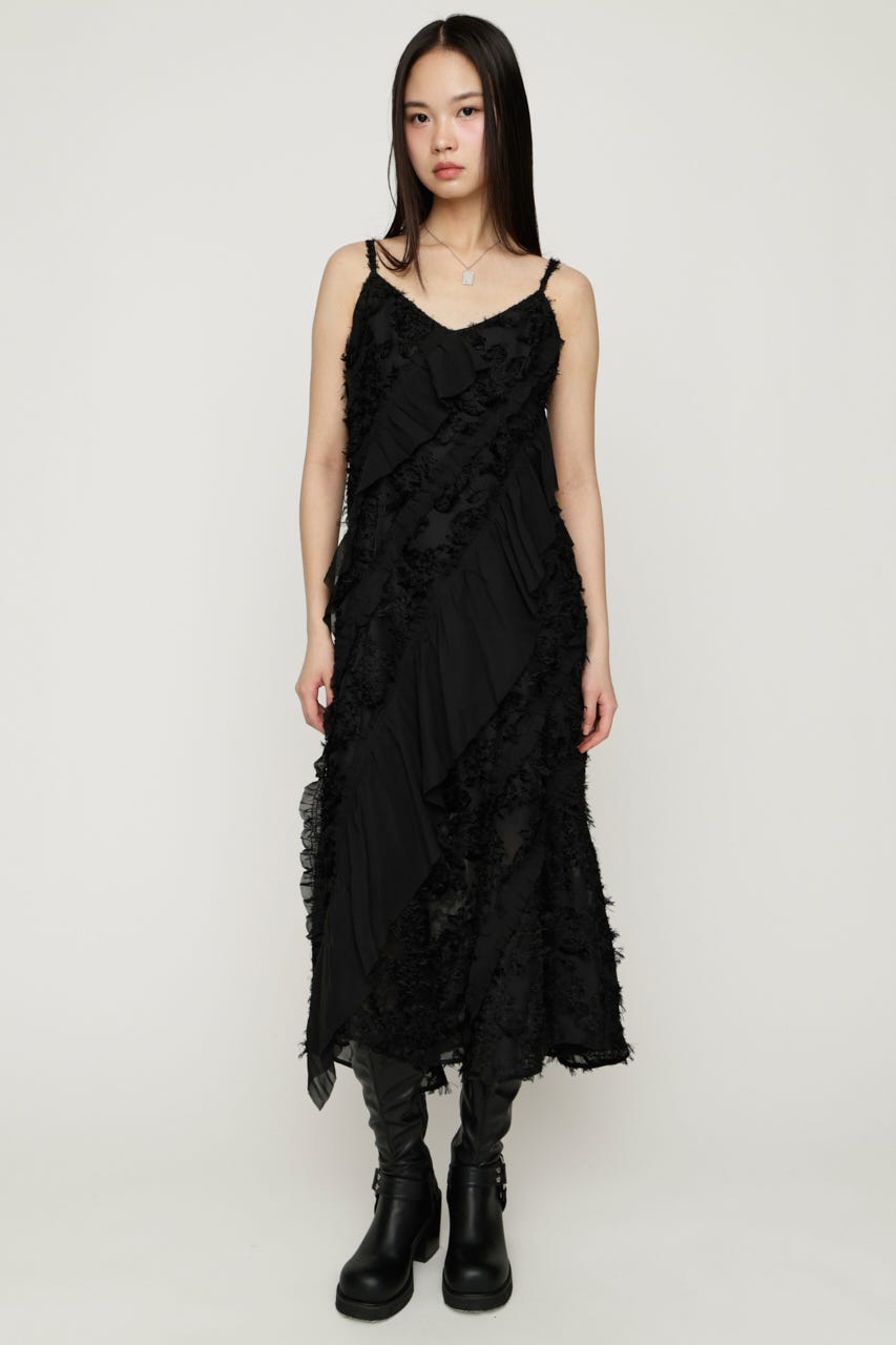 RANDOM FRILL CAMI ワンピース BLK 2