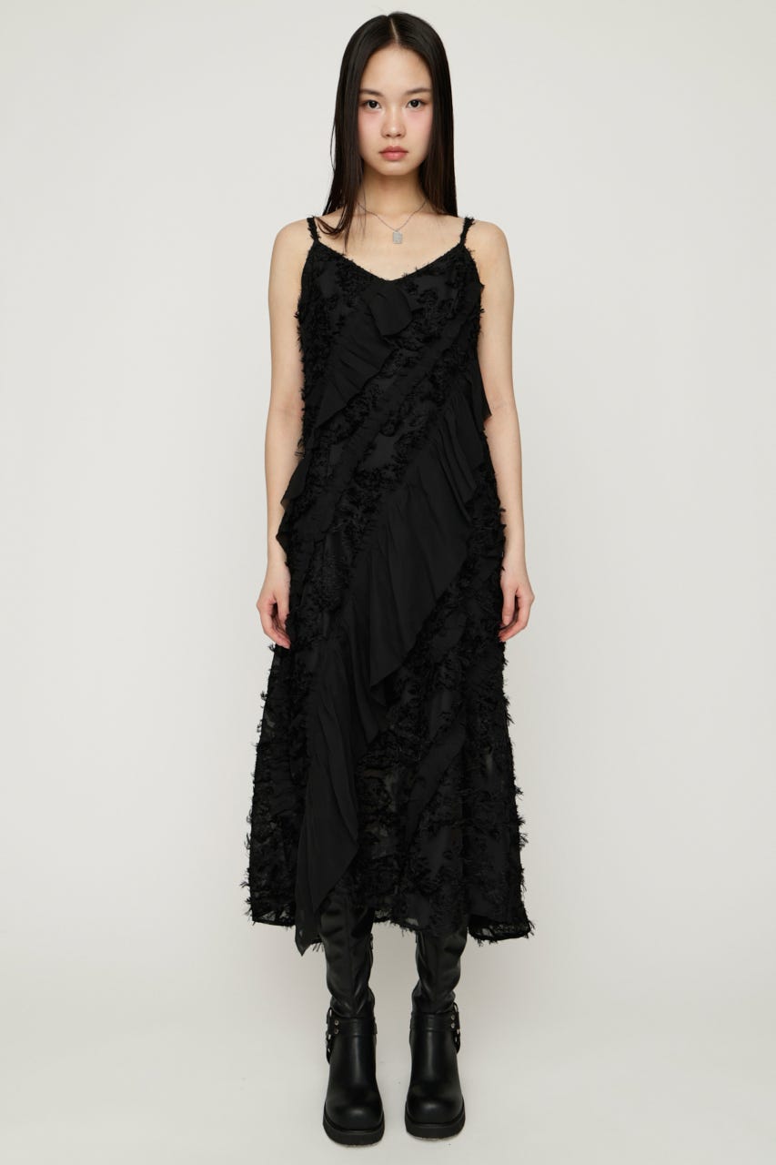 RANDOM FRILL CAMI ワンピース BLK 2