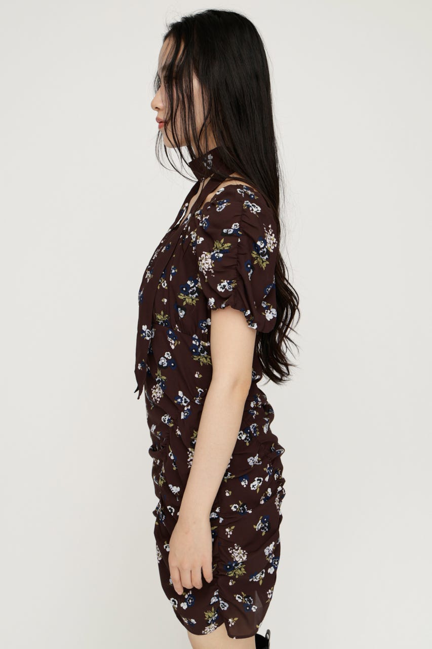 VINTAGE FLOWER ショートワンピース M/BRN 2