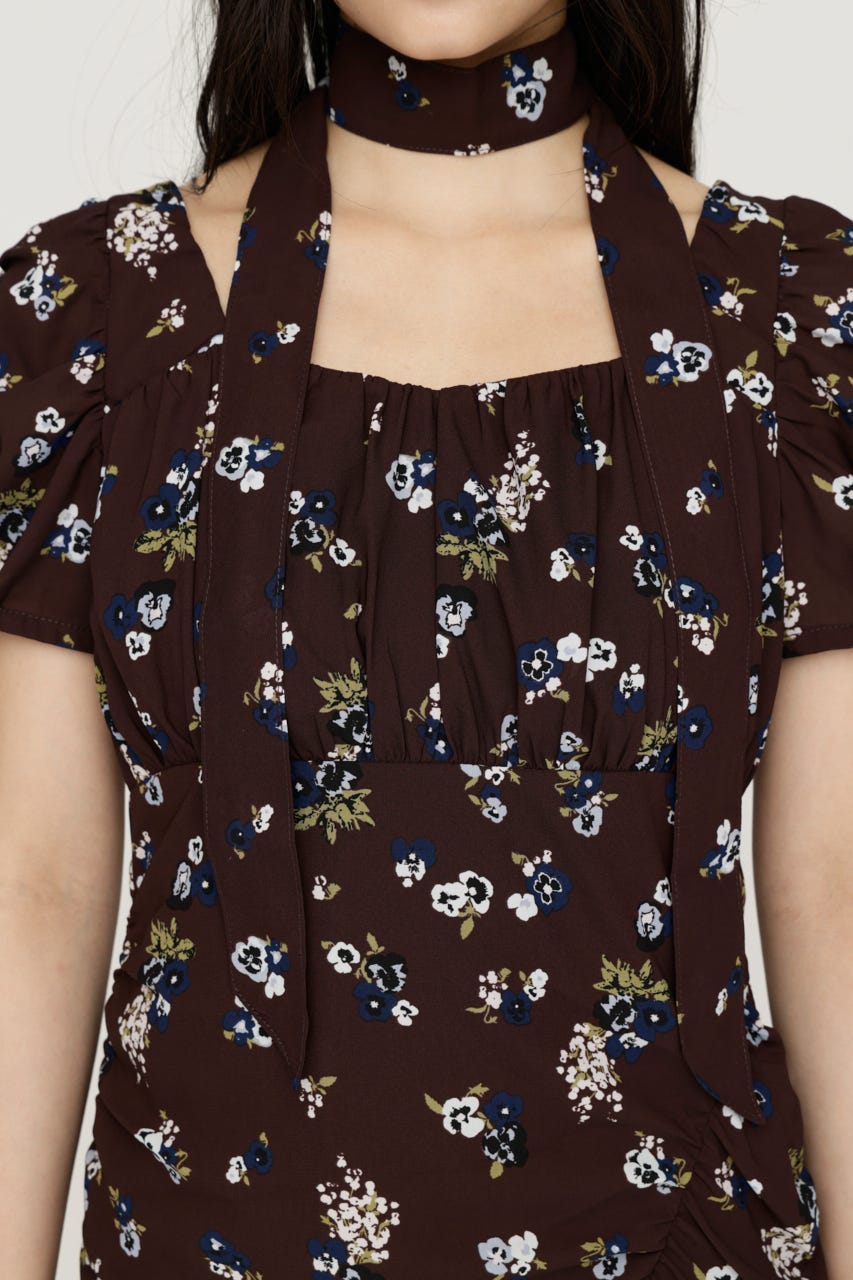 VINTAGE FLOWER ショートワンピース M/BRN 2