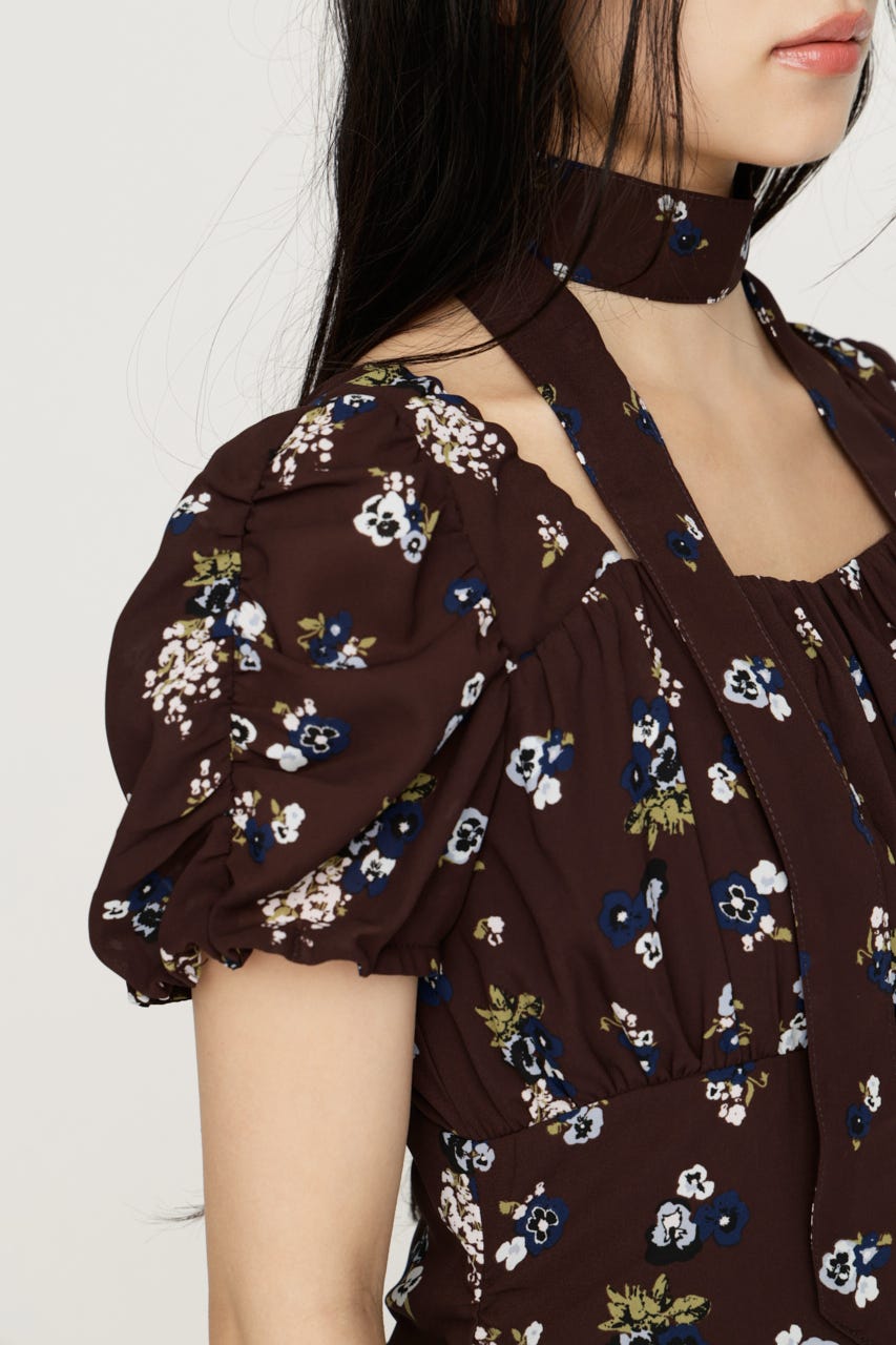 VINTAGE FLOWER ショートワンピース M/BRN 2