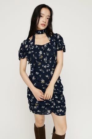 VINTAGE FLOWER ショートワンピース