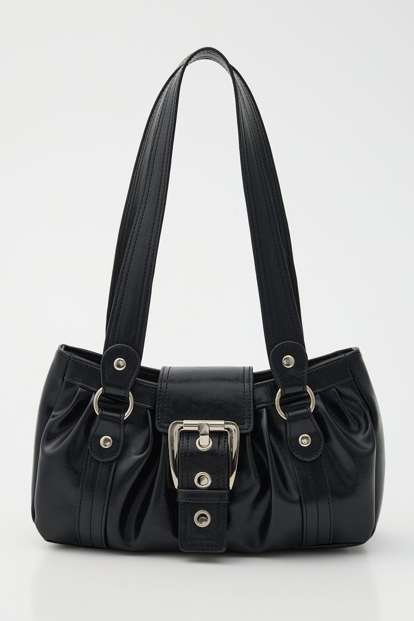 BELT GATHER HAND バッグ BLK FREE