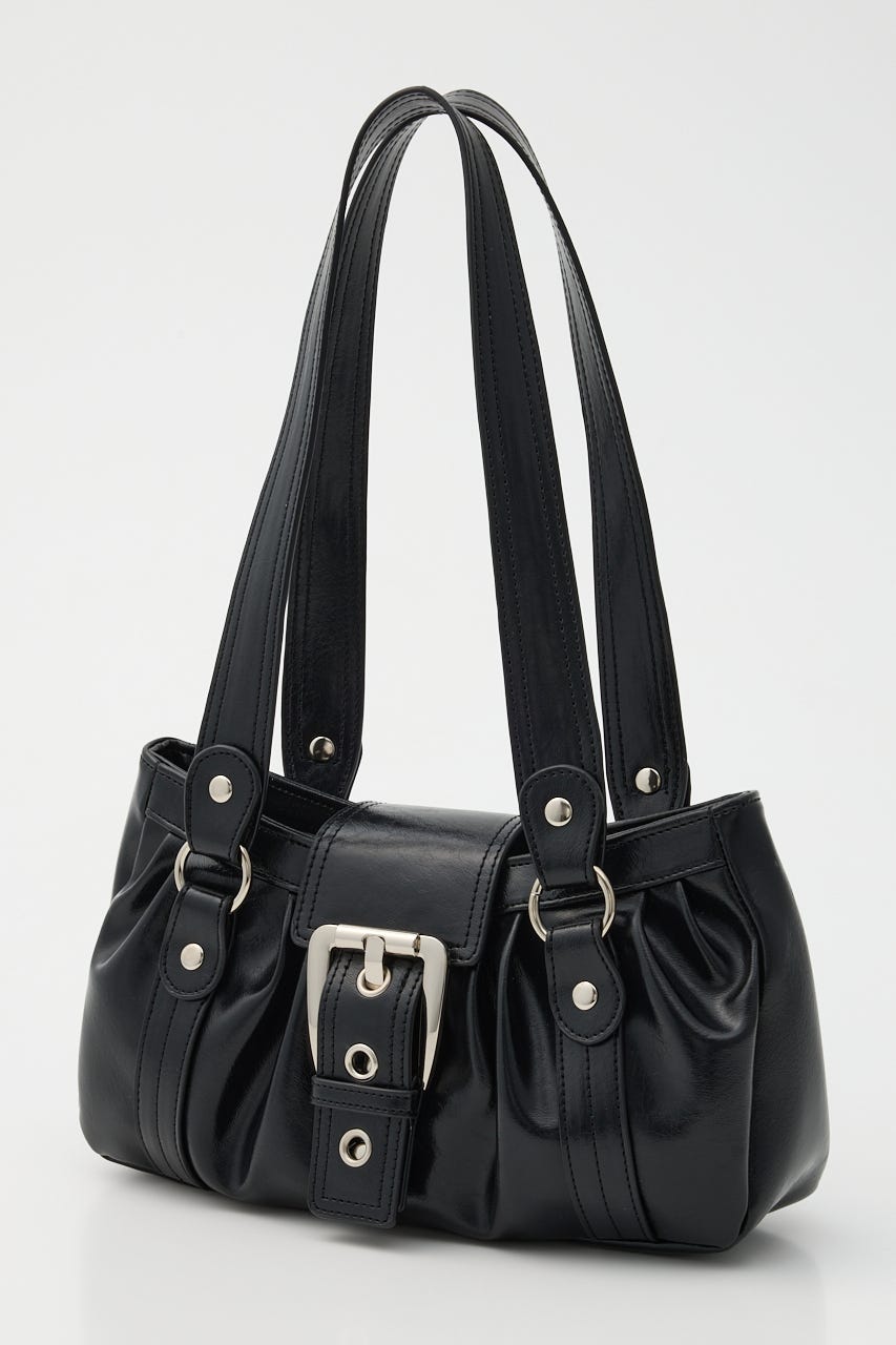 BELT GATHER HAND バッグ BLK FREE