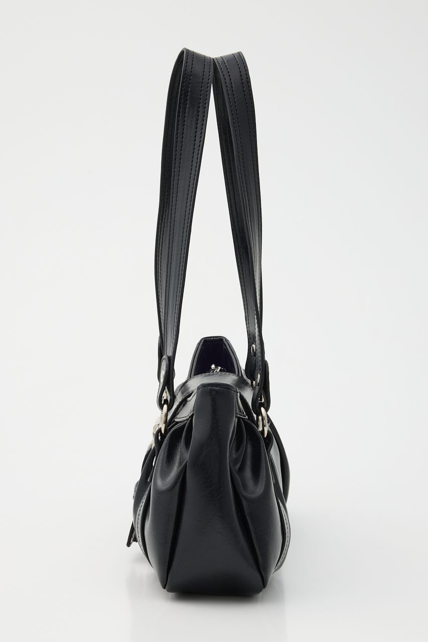 BELT GATHER HAND バッグ BLK FREE