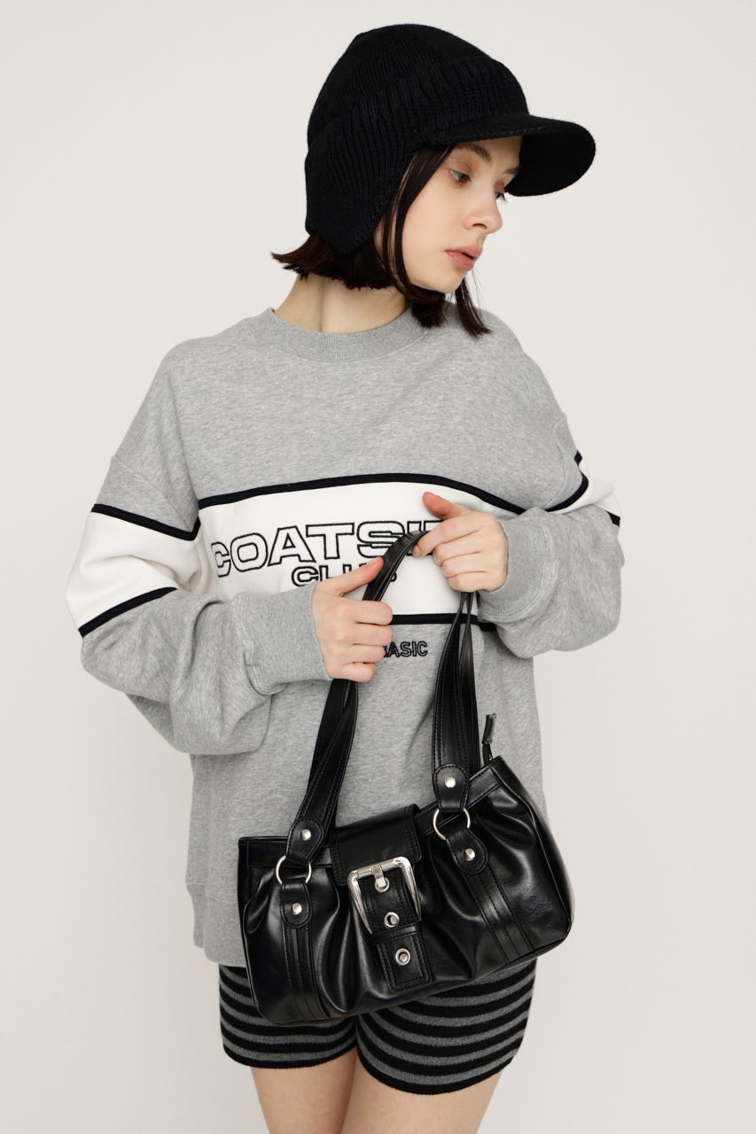 BELT GATHER HAND バッグ BLK FREE