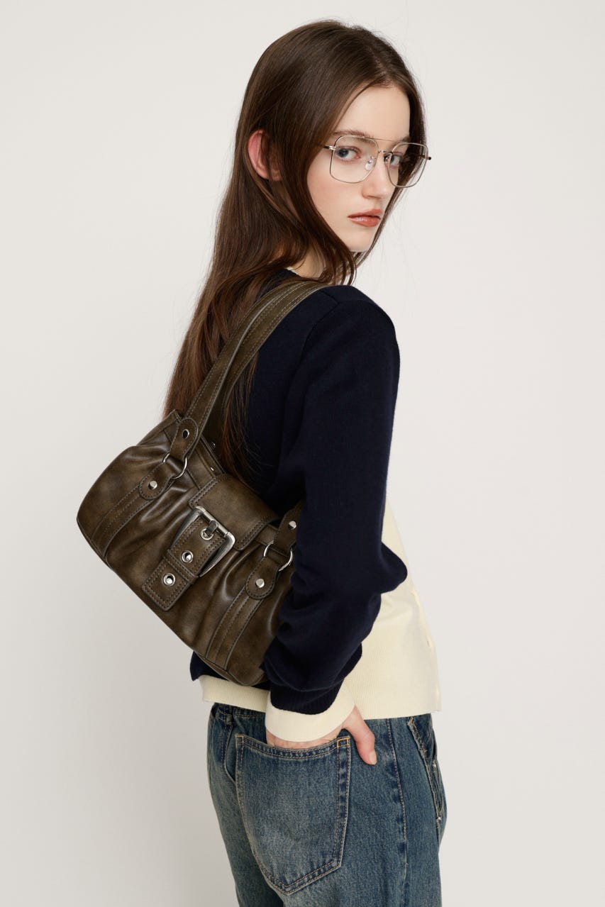 BELT GATHER HAND バッグ KHA FREE