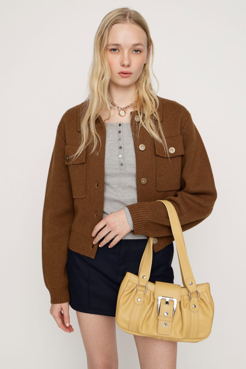 BELT GATHER HAND バッグ L/YEL FREE