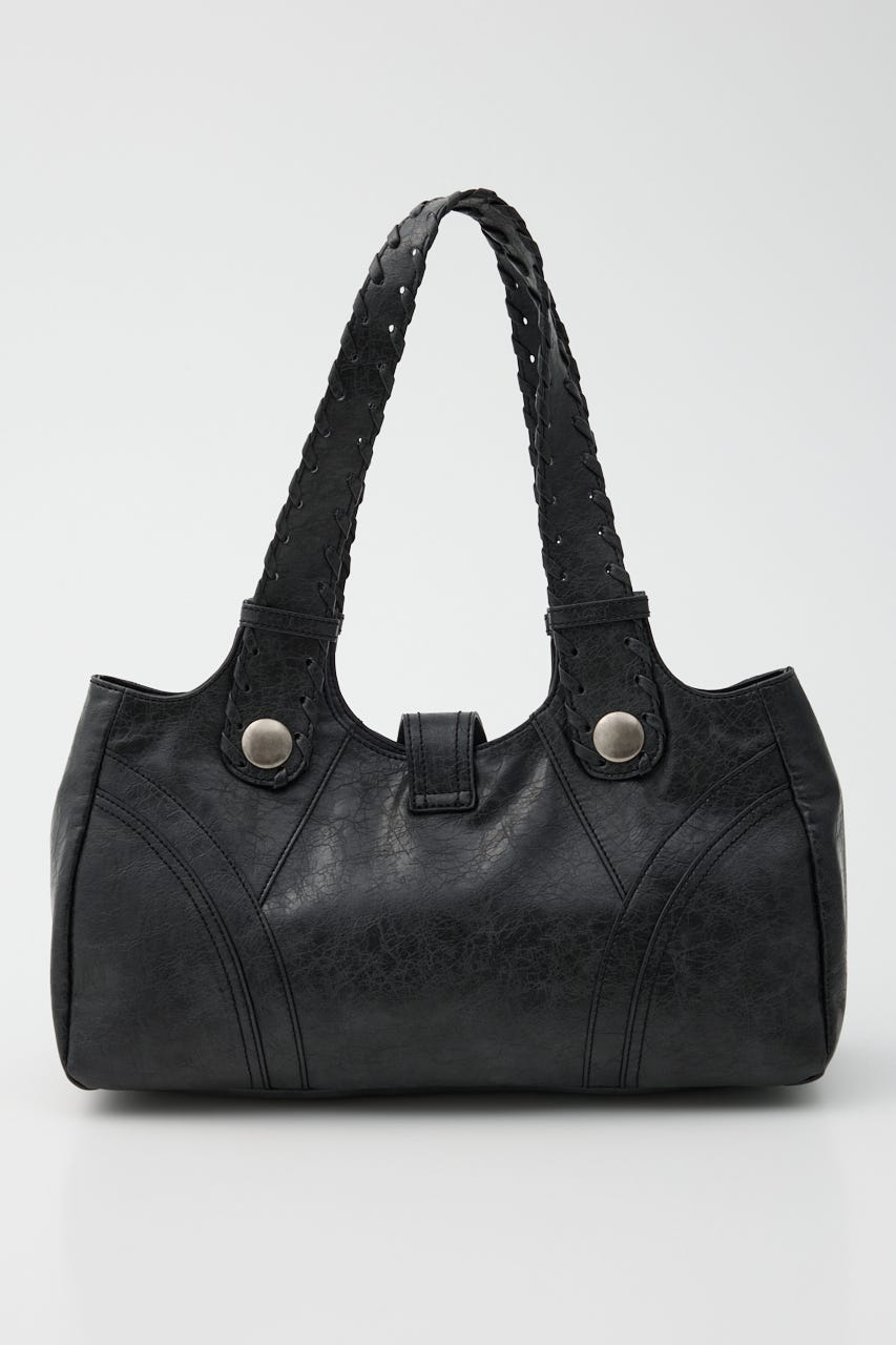 F／LEATHER STUDS バッグ BLK FREE