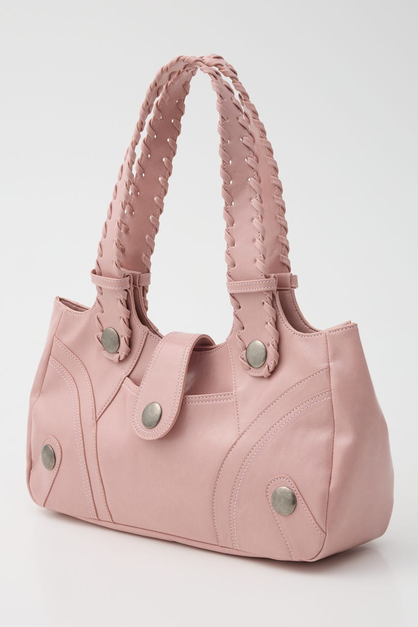 F／LEATHER STUDS バッグ PNK FREE