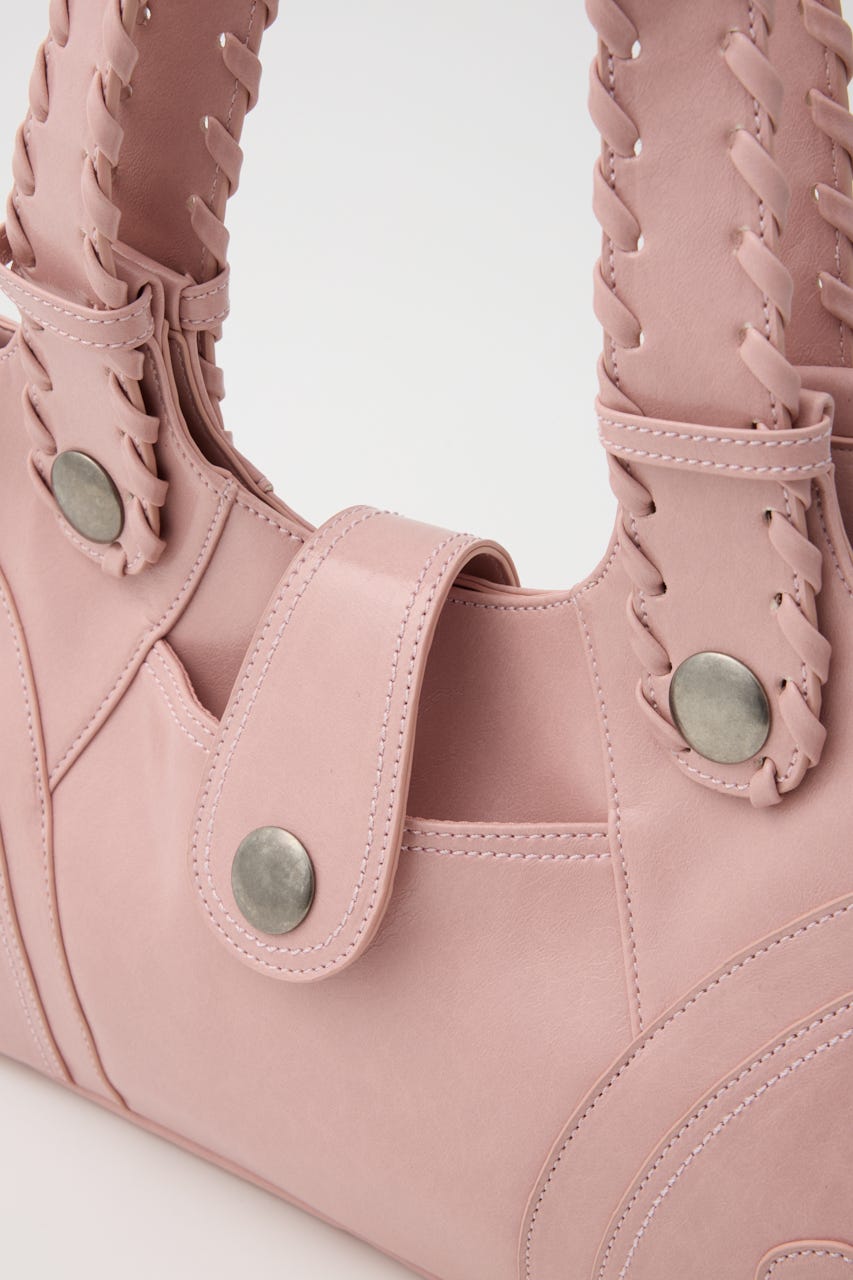 F／LEATHER STUDS バッグ PNK FREE