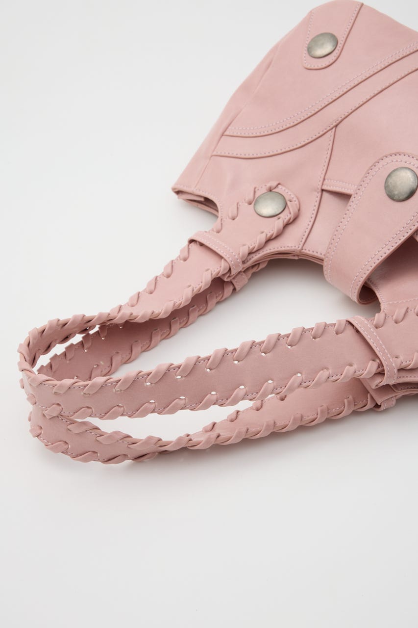 F／LEATHER STUDS バッグ PNK FREE