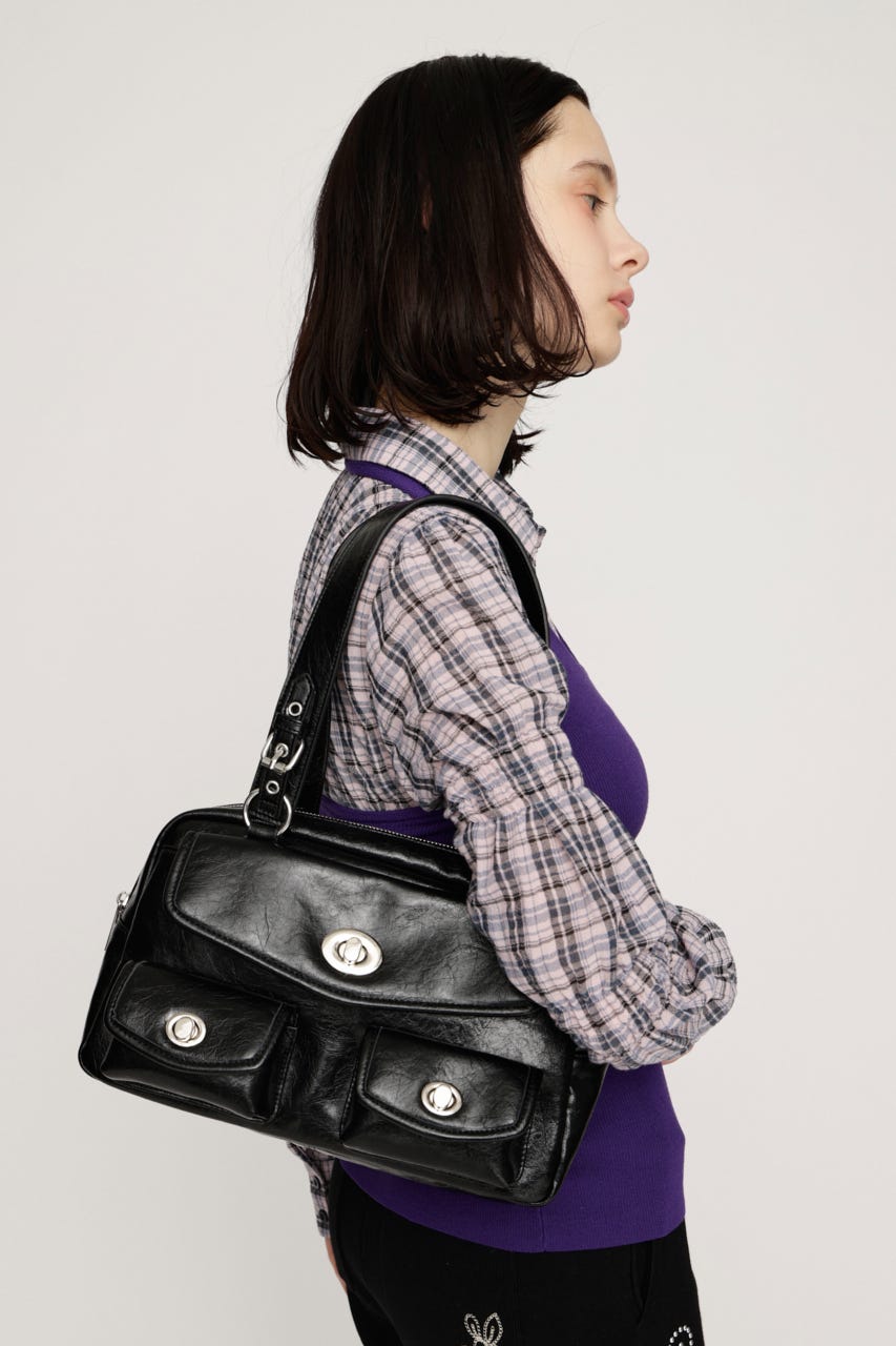POCKET HAND バッグ BLK FREE