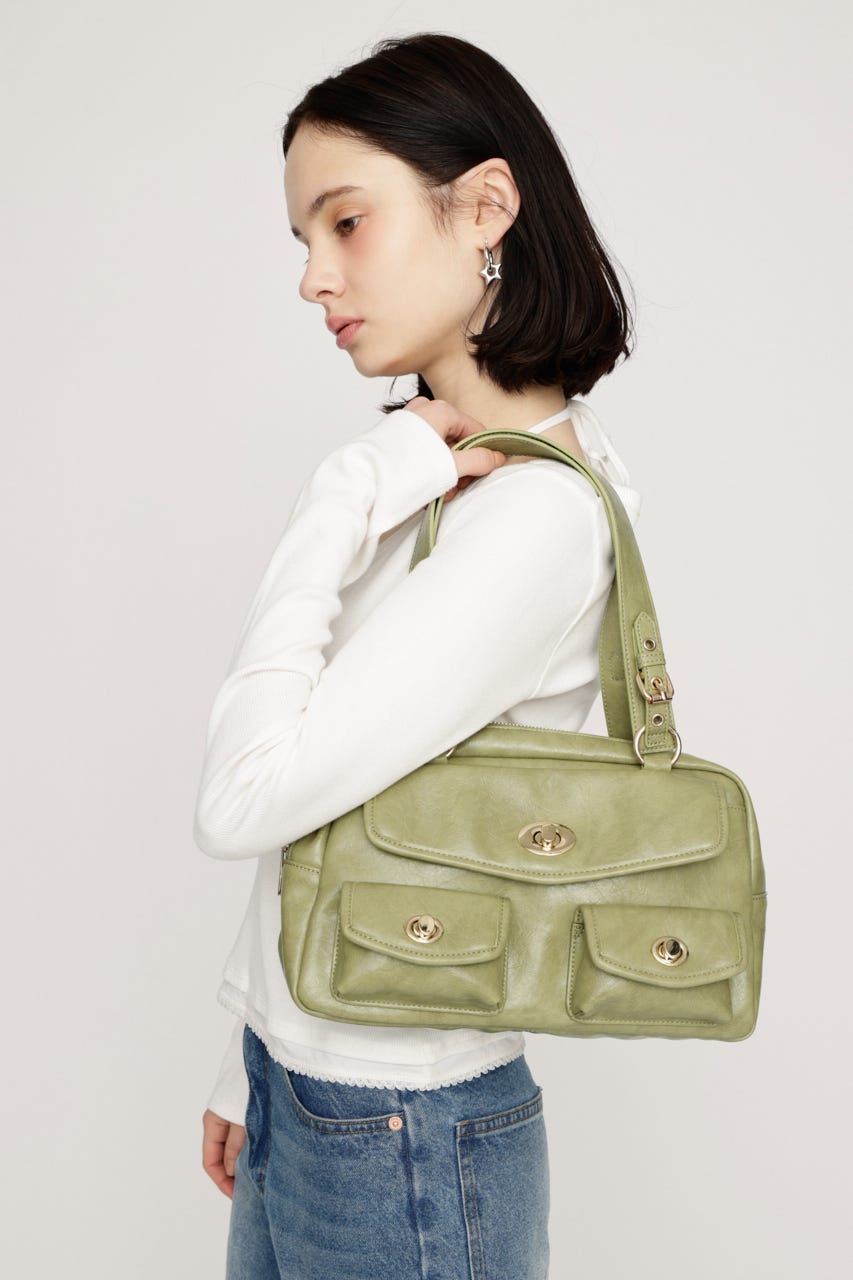 POCKET HAND バッグ L/GRN FREE