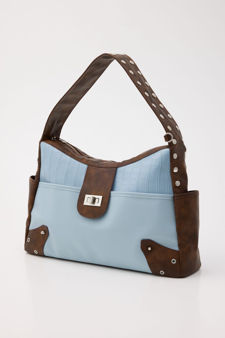 STUDS HORIZONTAL バッグ M/BLU FREE