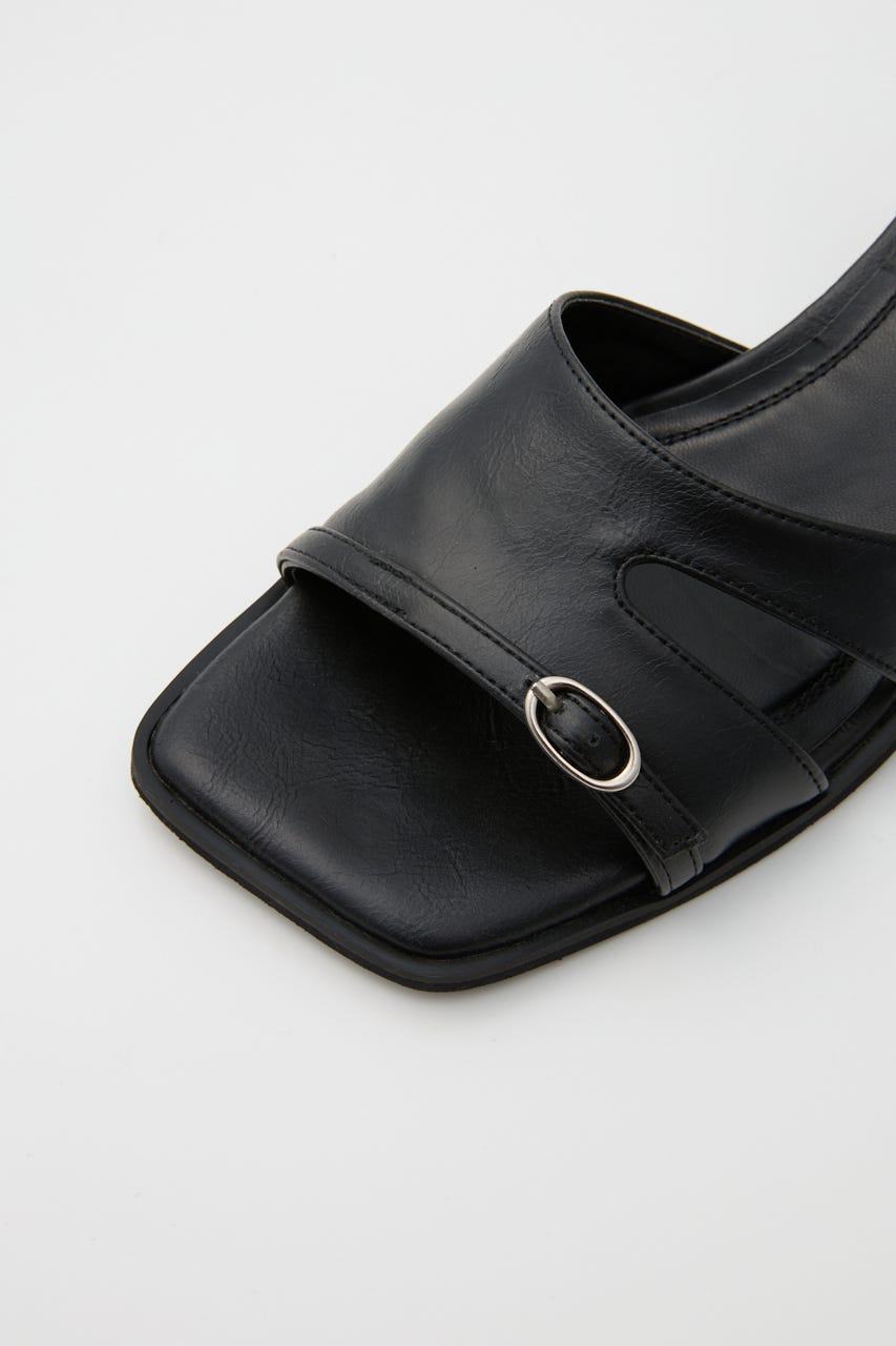 【1BUY5％OFF】THIN BELT HOLE サンダル BLK M