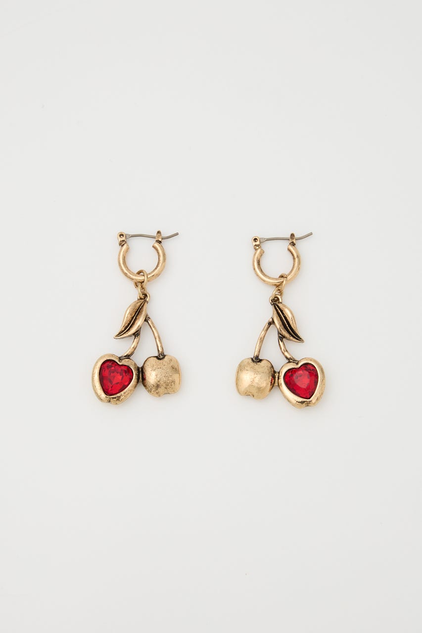 CHERRY P／EARRINGS GLD FREE