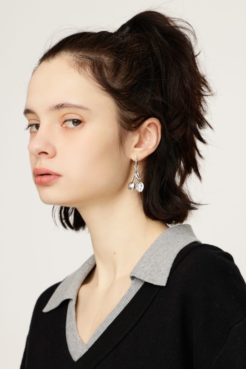 CHERRY P／EARRINGS SLV FREE