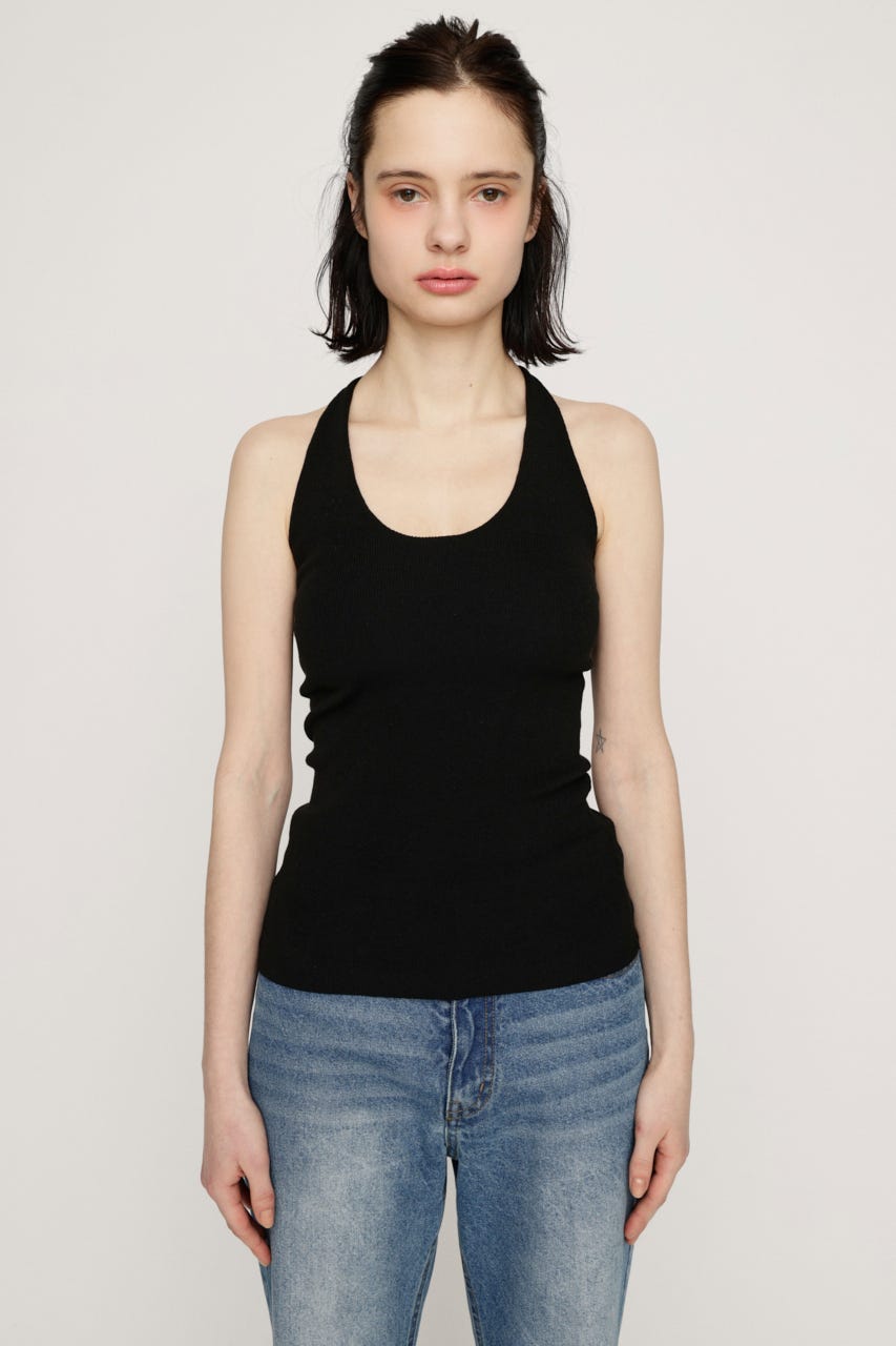 HALTER NECK CUP IN キャミソール BLK FREE