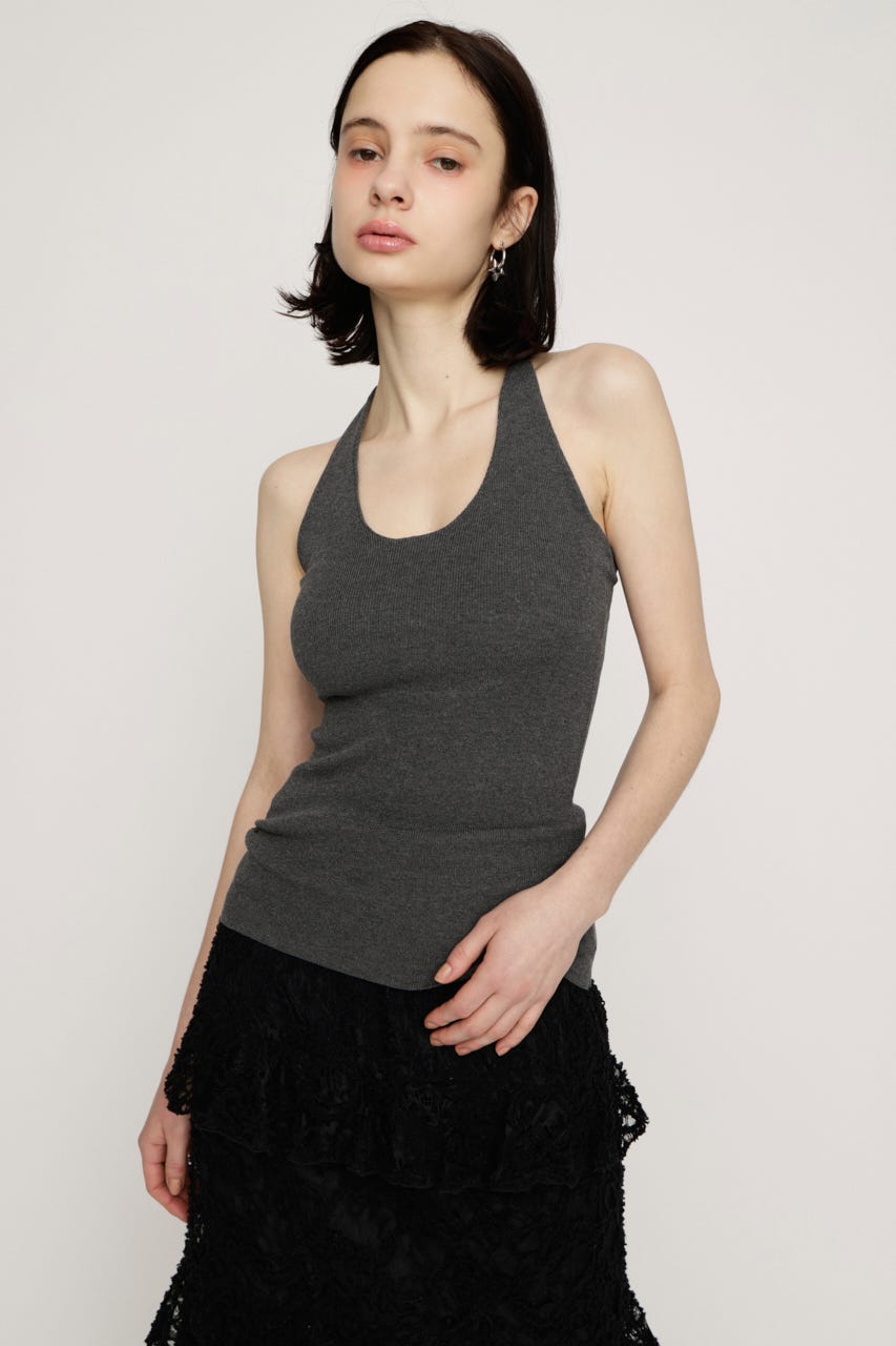 HALTER NECK CUP IN キャミソール T.GRY FREE