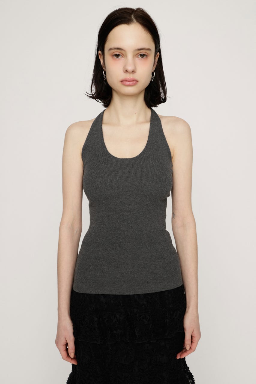 HALTER NECK CUP IN キャミソール T.GRY FREE