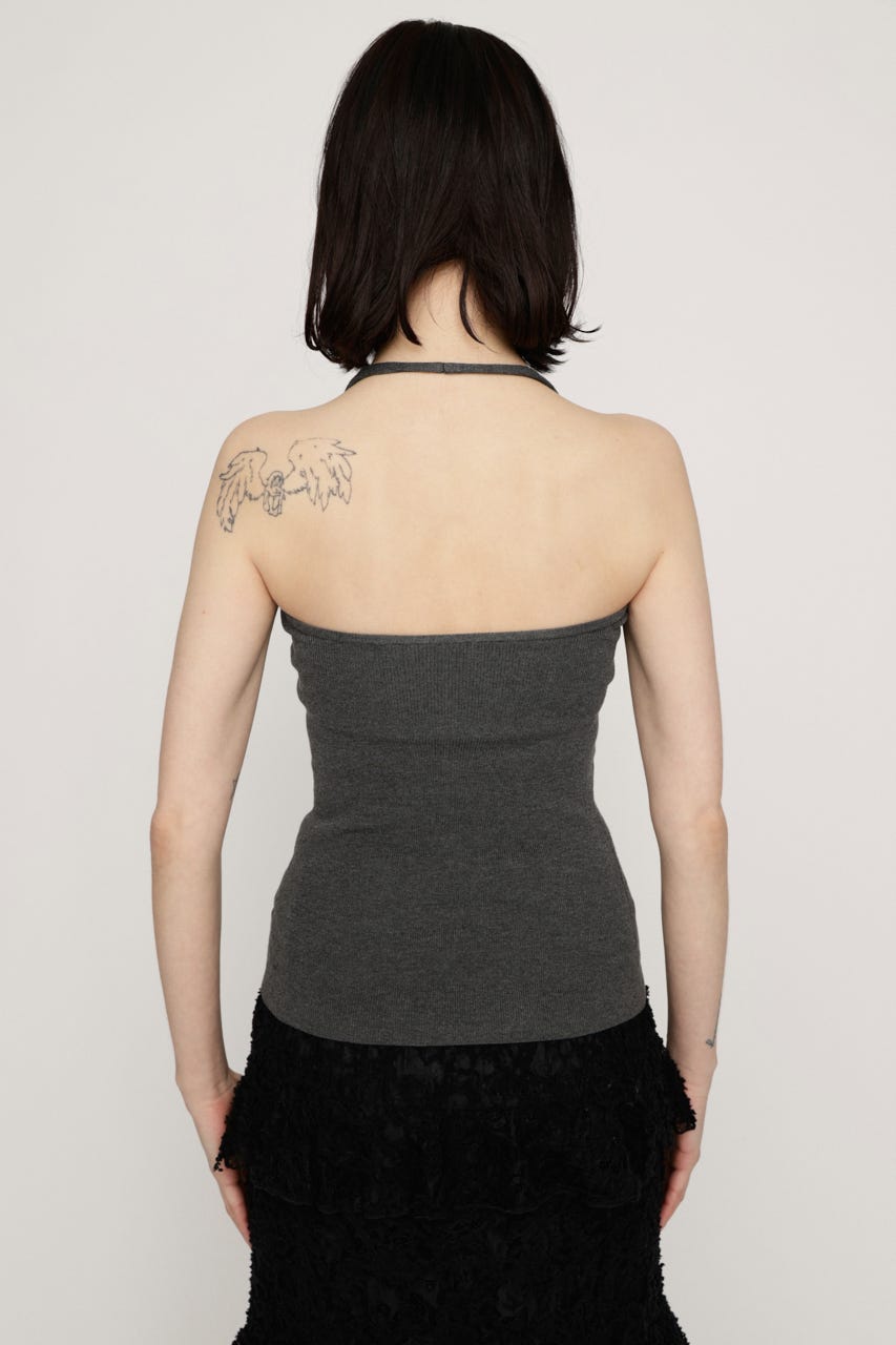 HALTER NECK CUP IN キャミソール T.GRY FREE