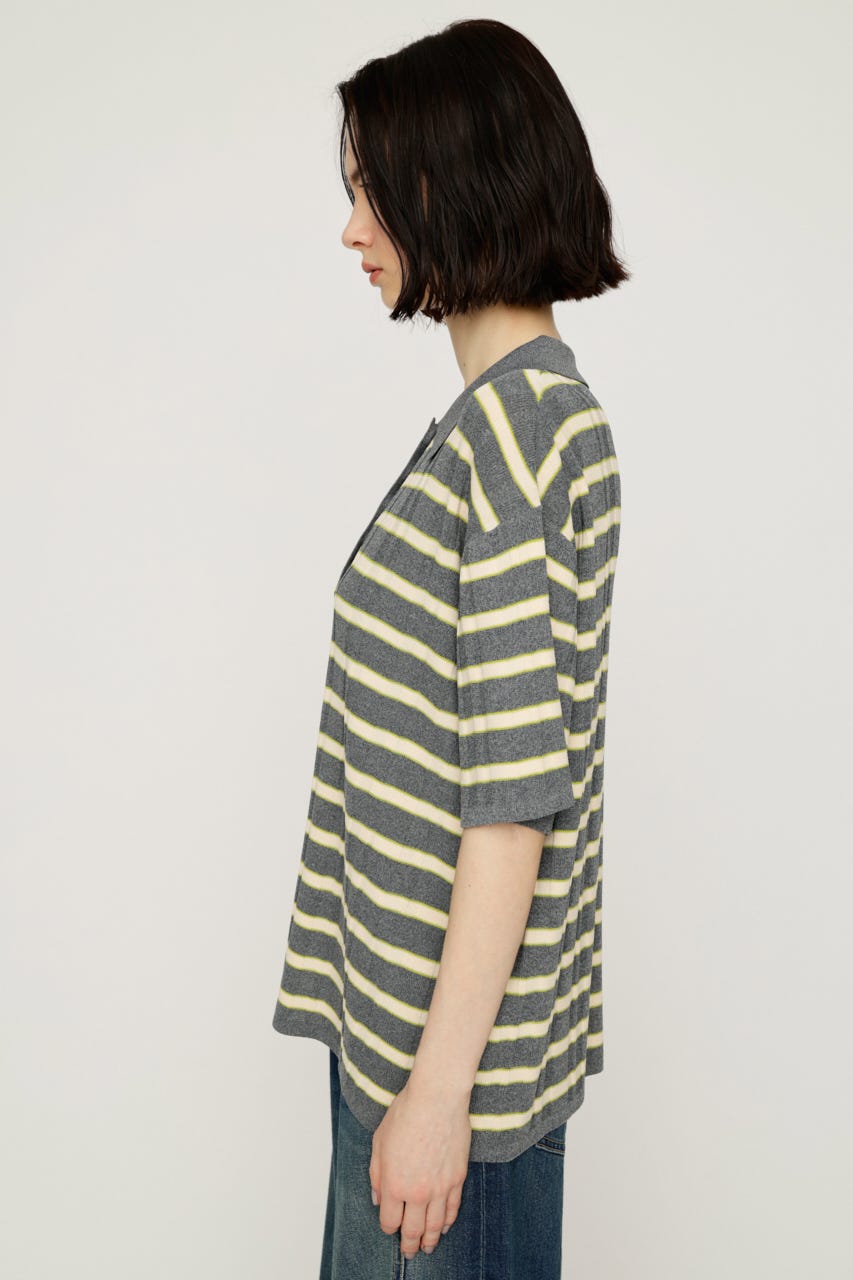 【1BUY5％OFF】HG KNIT COLLAR トップス M/GRY FREE