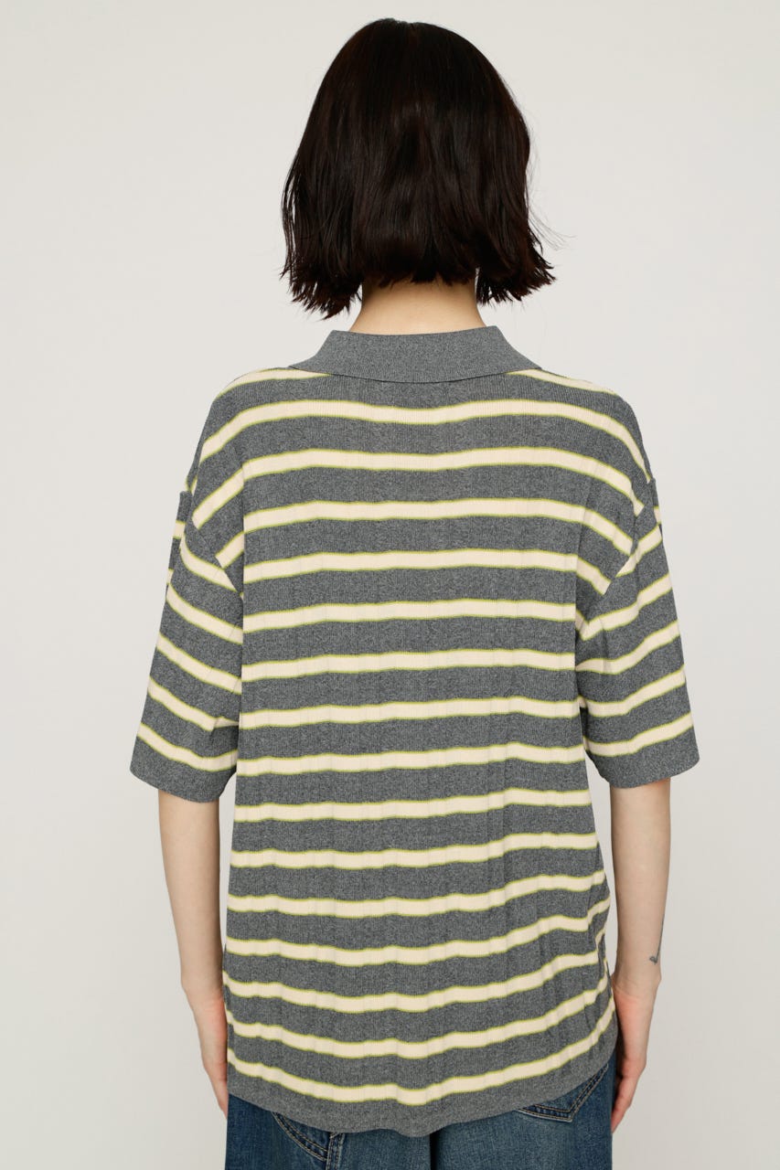 【1BUY5％OFF】HG KNIT COLLAR トップス M/GRY FREE