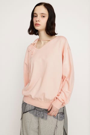 ASYMMETRY NECK LOOSE トップス