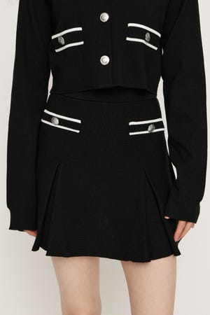 MILANO RIB BOX PLEATS ショートスカート