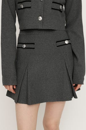 MILANO RIB BOX PLEATS ショートスカート