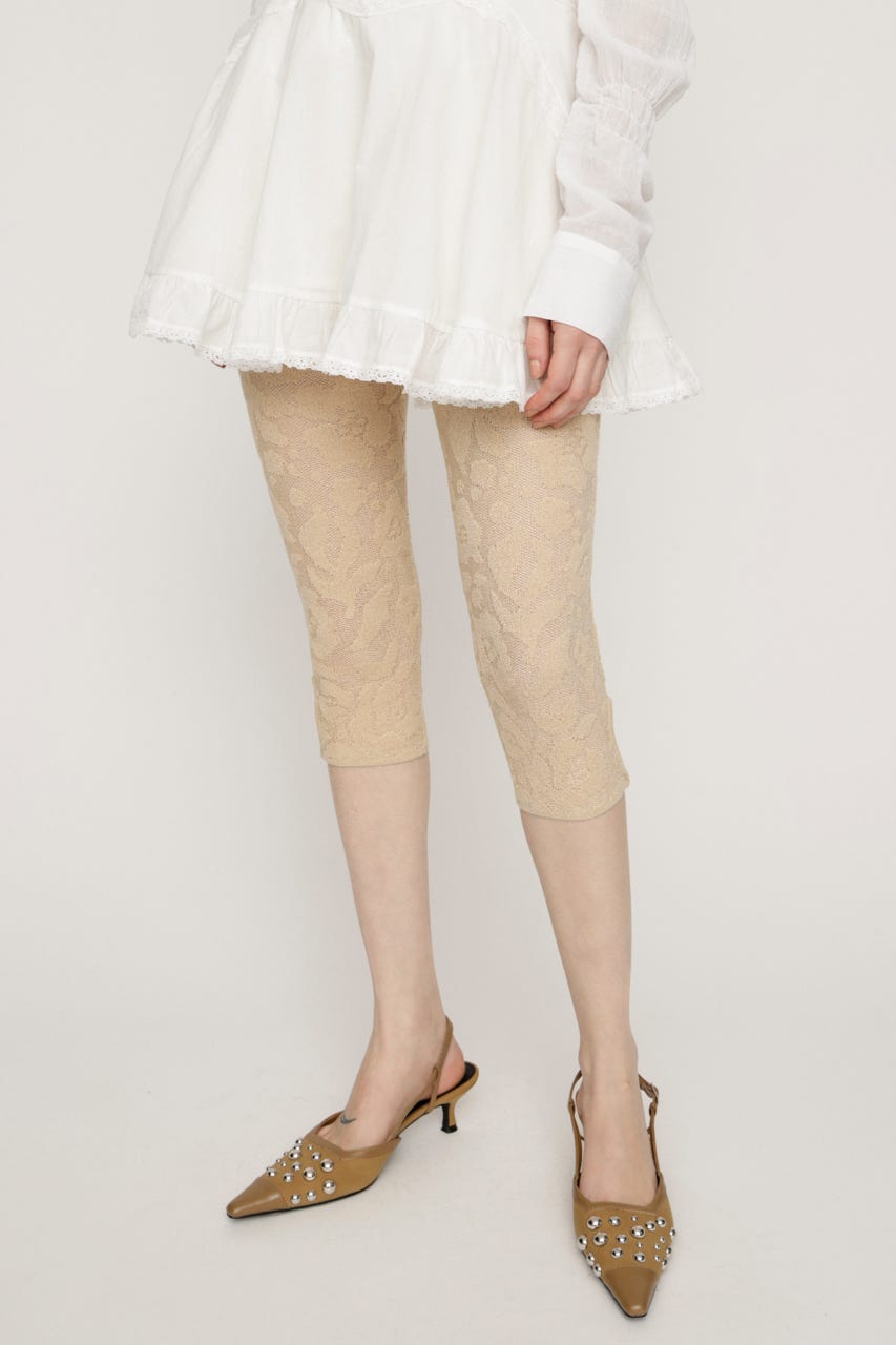 KNIT SABRINA パンツ BEG FREE